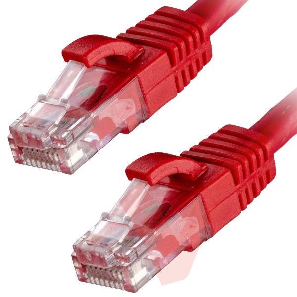 Cat6 Patch Cables RJ45 UTP Premium LSZH Snagless Booted Red