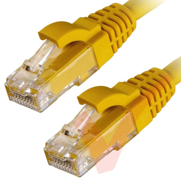 Cat6 Patch Cables RJ45 UTP Premium LSZH Snagless Booted Yellow