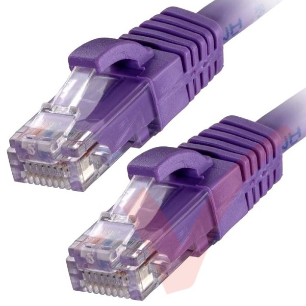 Cat6 Patch Cables RJ45 UTP Premium LSZH Snagless Booted Purple