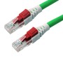 Green - Lockable Cat6 UTP 24AWG LS0H RJ45 Security Patch Cord with Key