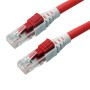 Red - Lockable Cat6 UTP 24AWG LS0H RJ45 Security Patch Cord with Key