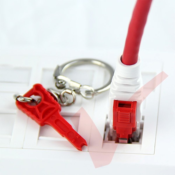 Cat6 RJ45 Lockable UTP LSZH Patch Cables Red
