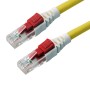 Yellow - Lockable Cat6 UTP 24AWG LS0H RJ45 Security Patch Cord with Key