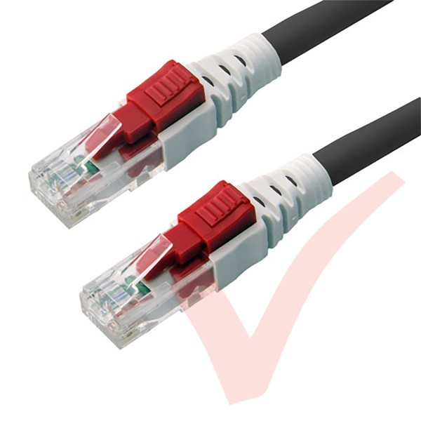 Cat6 Patch Cables RJ45 UTP Lockable LSZH Black