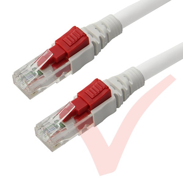 Cat6 Patch Cables RJ45 UTP Lockable LSZH White