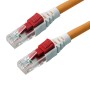 Orange - Lockable Cat6 UTP 24AWG LS0H RJ45 Security Patch Cord with Key