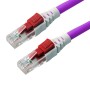 Purple - Lockable Cat6 UTP 24AWG LS0H RJ45 Security Patch Cord with Key