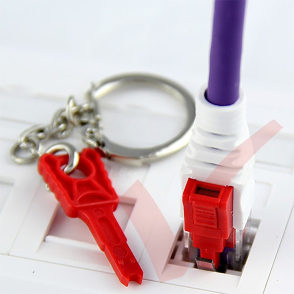 Cat6 RJ45 Lockable UTP LSZH Patch Cables Purple