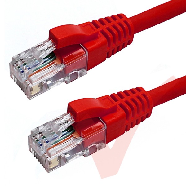 Excel Cat6 Patch Cables RJ45 UTP LSZH Snagless Booted Red