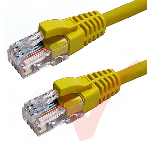Excel Cat6 Patch Cables RJ45 UTP LSZH Snagless Booted Yellow
