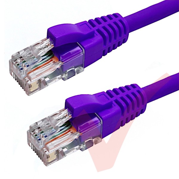 Excel Cat6 Patch Cables RJ45 UTP LSZH Snagless Booted Purple