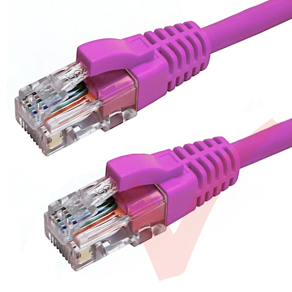 Excel Cat6 Patch Cables RJ45 UTP LSZH Snagless Booted Pink