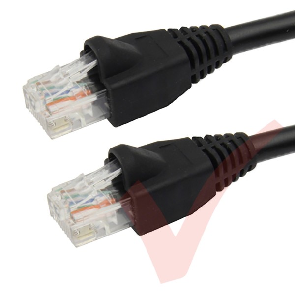 Black - Cat6 External PE Grade 250MHz UTP Solid 23Awg Snagless Patch Lead