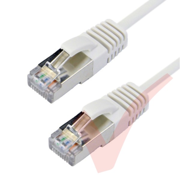 Cat6a Slim U/FTP Small Diameter Snagless Booted Patch Cables White