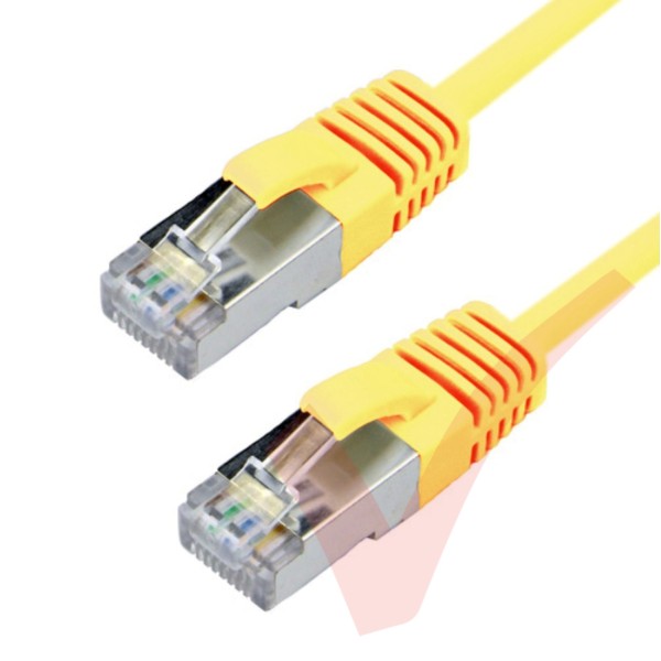 Cat6a Slim U/FTP Small Diameter Snagless Booted Patch Cables Yellow