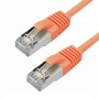 Cat6a Slim U/FTP Small Diameter Snagless Booted Patch Cables Orange