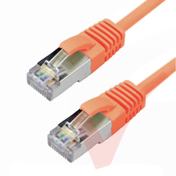 Cat6a Slim U/FTP Small Diameter Snagless Booted Patch Cables Orange