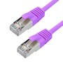 Cat6a Slim U/FTP Small Diameter Snagless Booted Patch Cables Purple