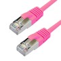 Cat6a Slim U/FTP Small Diameter Snagless Booted Patch Cables Pink