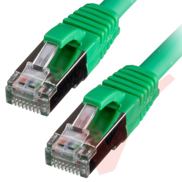 Cat6a Patch Cables RJ45 S/FTP (10G) Premium LSZH Snagless Booted Green
