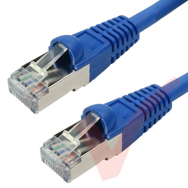 Cat6a Patch Cables RJ45 S/FTP (10G) Premium LSZH Bubble Booted Blue