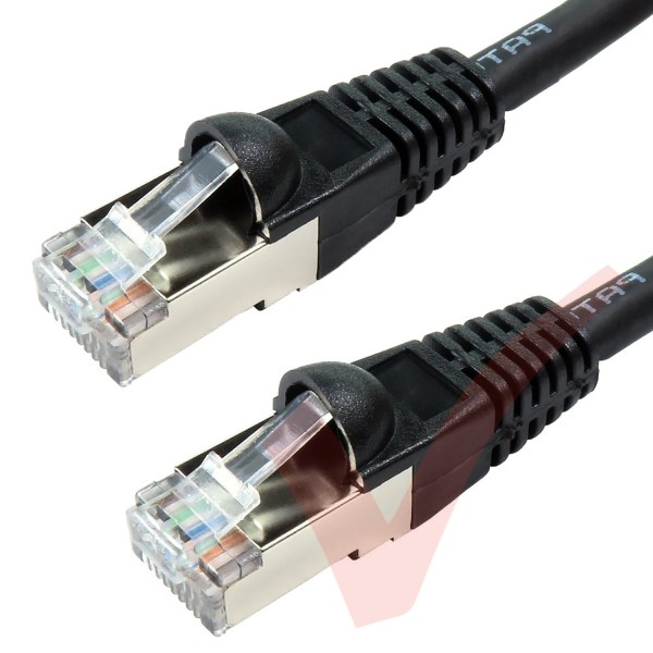 Cat6a Patch Cables RJ45 S/FTP (10G) Premium LSZH Bubble Booted Black