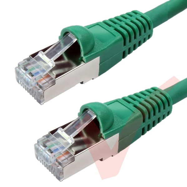 Cat6a Patch Cables RJ45 S/FTP (10G) Premium LSZH Bubble Booted Green