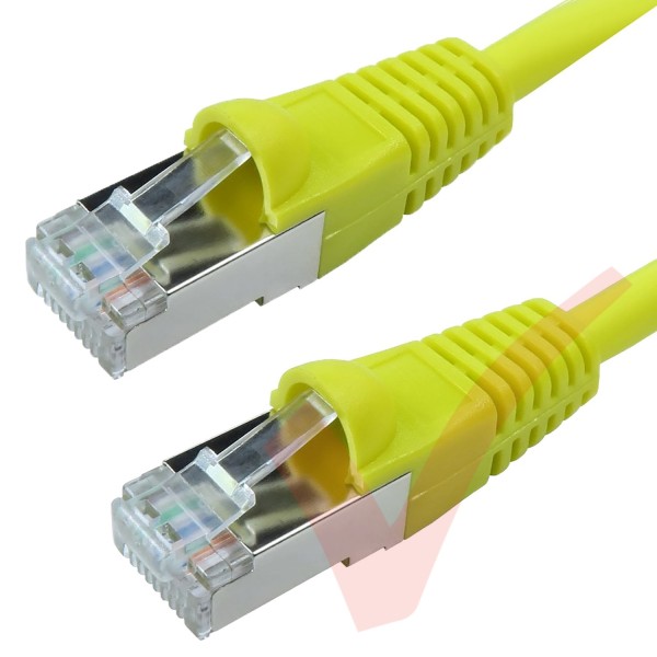 Cat6a Patch Cables RJ45 S/FTP (10G) Premium LSZH Bubble Booted Yellow