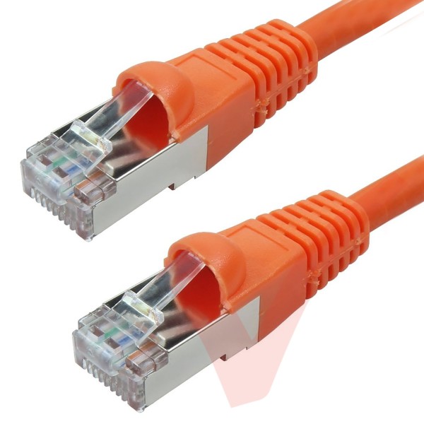 Cat6a Patch Cables RJ45 S/FTP (10G) Premium LSZH Bubble Booted Orange