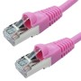 Cat6a Patch Cables RJ45 S/FTP (10G) Premium LSZH Bubble Booted Pink