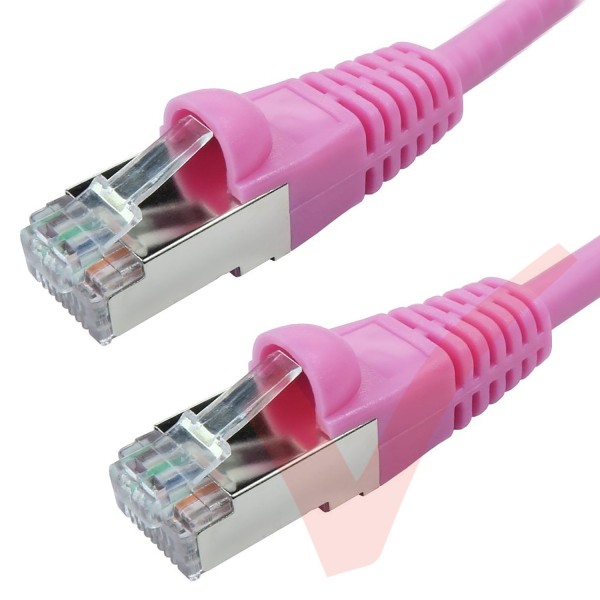 Cat6a Patch Cables RJ45 S/FTP (10G) Premium LSZH Bubble Booted Pink