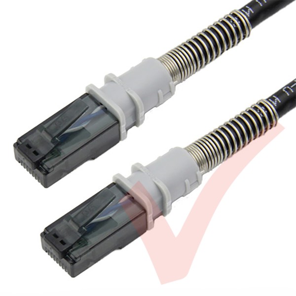 Black - Patchsee Cross Over UTP PVC Cat6a RJ45 Lead