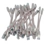 20cm Cat6a S/FTP LSZH Snagless Boot Patch Cables 24 Pack Grey