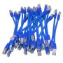 20cm Cat6a S/FTP LSZH Snagless Boot Patch Cables 24 Pack Blue