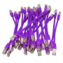 20cm Cat6a S/FTP LSZH Snagless Boot Patch Cables 24 Pack Purple