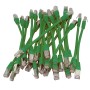 20cm Cat6a S/FTP LSZH Snagless Boot Patch Cables 24 Pack Green