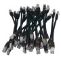 20cm Cat6a S/FTP LSZH Snagless Boot Patch Cables 24 Pack Black
