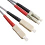 LC to SC Fibre Patch Cables OM1 Multimode Duplex Grey