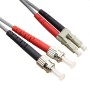 LC to ST Fibre Patch Cables OM1 Multimode Duplex Grey