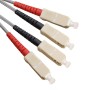 SC to SC Fibre Patch Cables OM1 Multimode Duplex Grey