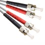 ST to ST Fibre Patch Cables OM1 Multimode Duplex Grey