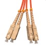 SC to SC Fibre Patch Cables OM2 Multimode Duplex Orange