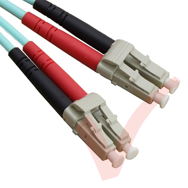 LC to LC Fibre Patch Cables OM3 Multimode Duplex Aqua Blue