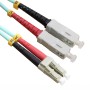 LC to SC Fibre Patch Cables OM3 Multimode Duplex Aqua Blue