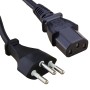 2.0 Metre Black - Swiss Plug to IEC C13 Connector 1mm2 Power Cable