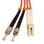 LC to ST Fibre Patch Cables OM3 Multimode Duplex Orange