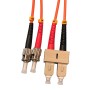 SC to ST Fibre Patch Cables OM3 Multimode Duplex Orange