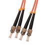 ST to ST Fibre Patch Cables OM3 Multimode Duplex Orange