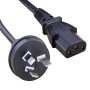 2.0 Metre Black - Australian Plug to IEC C13 Connector 0.75mm2 Power Cable