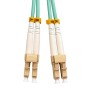 LC to LC Fibre Patch Cables OM4 Multimode Duplex Aqua Blue